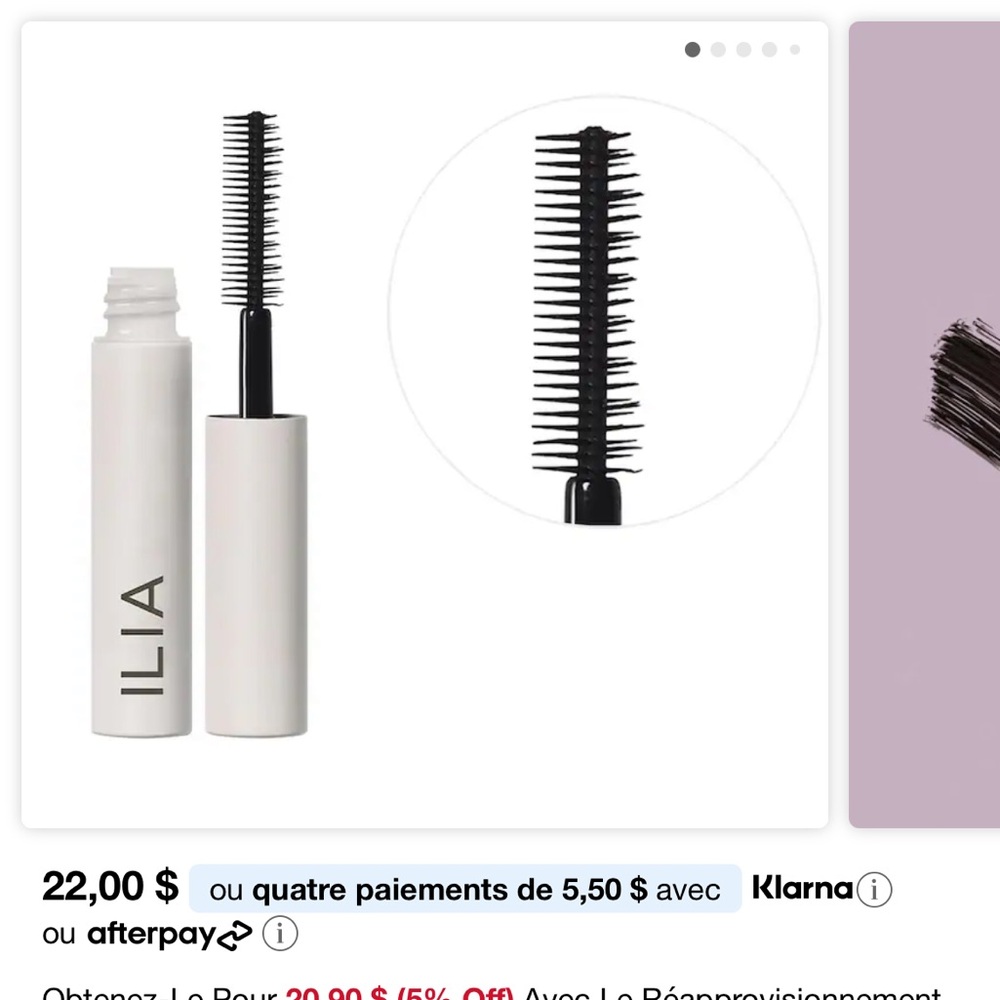 ILIA mini size White and Black Mascara ( NEW )